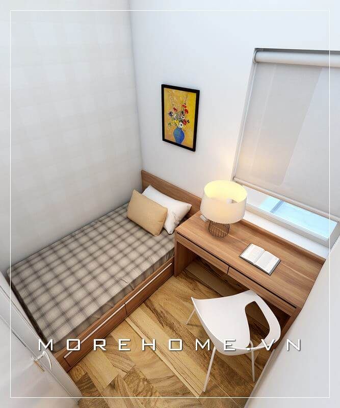 Giải pháp thông minh cho các căn phòng ngủ nhỏ với chiếc giường ngủ đa năng gỗ công nghiệp hiện đại